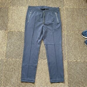 H&M Men’s Slim Fit Jogger Pants Gray with Zip Pockets Size Large